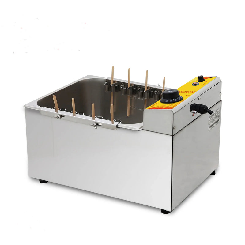 Ġobon Awtomatiku Kummerċjali Hot dog Sticks Fryer 12L Kapaċità Kbir 110V Electric Deep Corn Dog Fryer bl-istainless steel