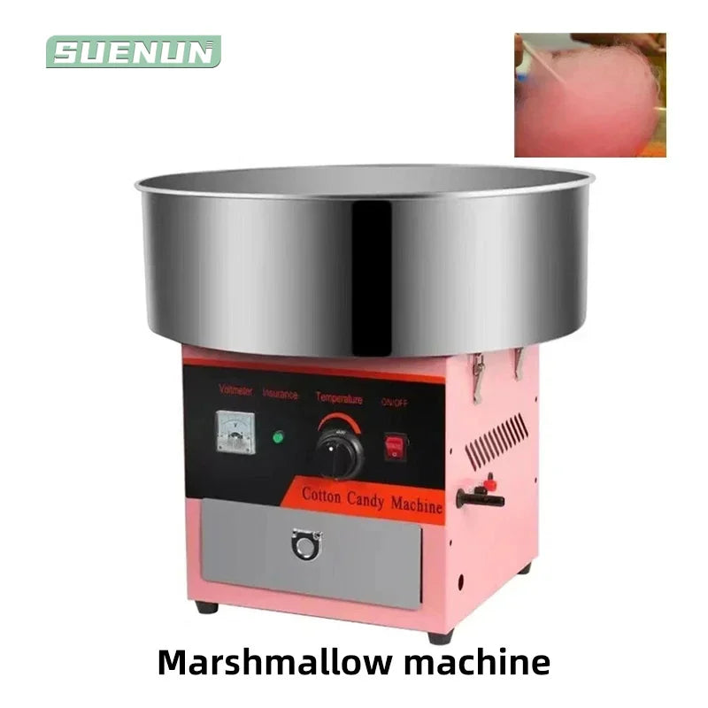 Kommersiell bomullsgodismaskin Marshmallow Fancy Candy Machine Helautomatisk Barnpresent DIY Sockervaddsmaskin
