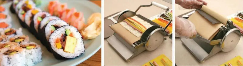 Rotolo manuale per sushi maker commerciale in acciaio inossidabile che fa macchina per sushi Stampo per polpette di riso per sushi