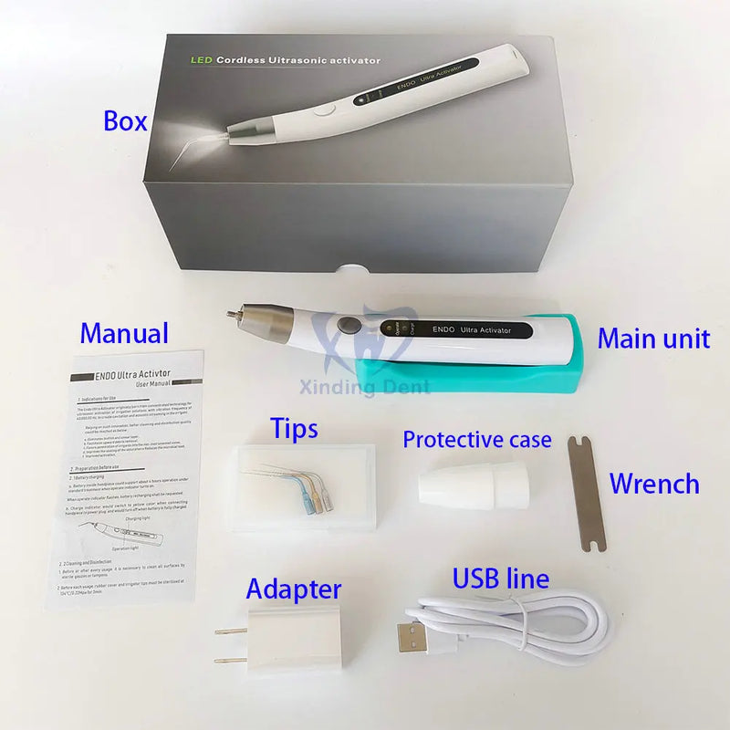 Dental Cordless LED Ultrasonic Activator Wireless Endo Ultra Activator For Endodontic Root Canal Irrigation Dentistry Tools