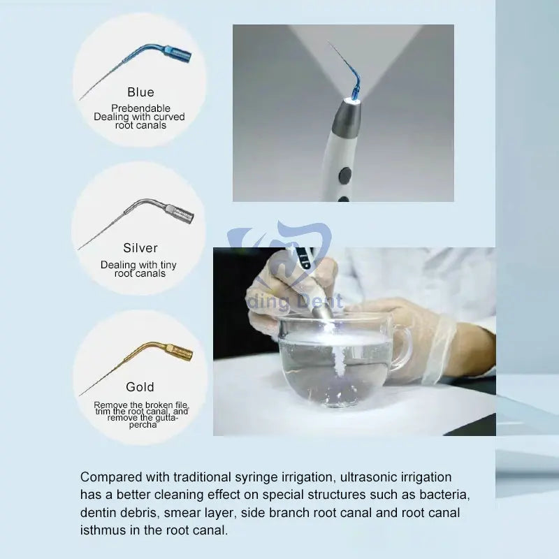 Aktivator Ultrasonik LED Tanpa Kabel Gigi Aktivator Ultra Endo Nirkabel untuk Alat Irigasi Saluran Akar Endodontik