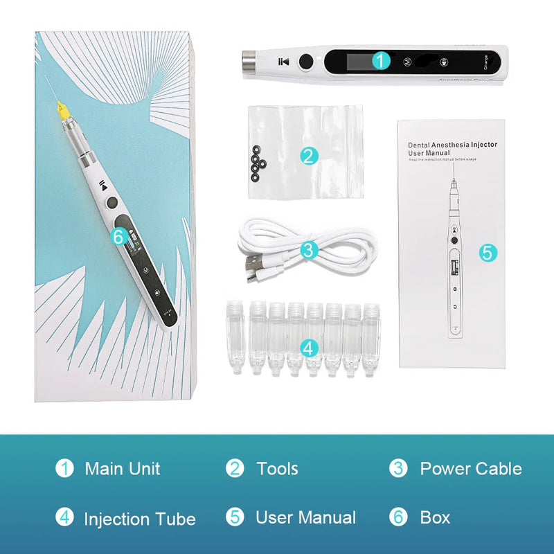 Injecteur d'anesthésie buccale dentaire, Portable, indolore, local sans fil, avec écran LCD utilisable, équipement de dentiste