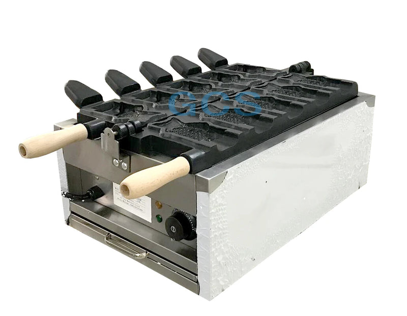 מכונת גלידה טאיאקי חשמלית 110v 220v לשימוש מסחרי מכונת גלידה קונוס ופל דגים תבניות דגים