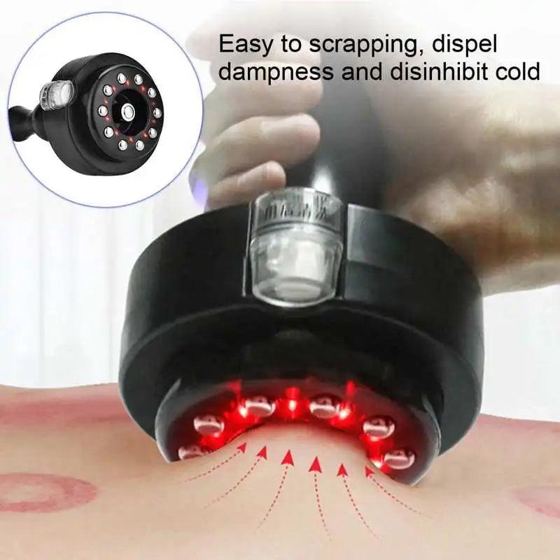 Electric Cupping Massager Vacuum Suction Cups Micro-current Heating Guasha Scraping Body Slimming Fat Burning Anti-Cellulite