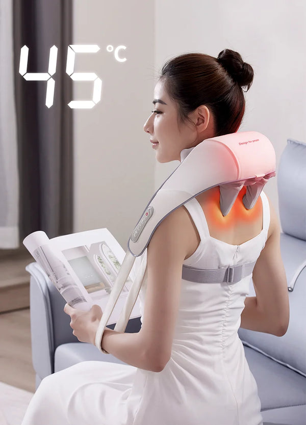 Elektrisk massage sjal nacke axel Anti-stress Avslappning Clip Cervical Relief Trådlös nackmassager för smärtlindring Vård