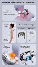 Электрический массажный платок для шеи и плеч, антистрессовый релаксационный зажим для облегчения шейного отдела, беспроводной массажер для шеи для облегчения боли, ухода