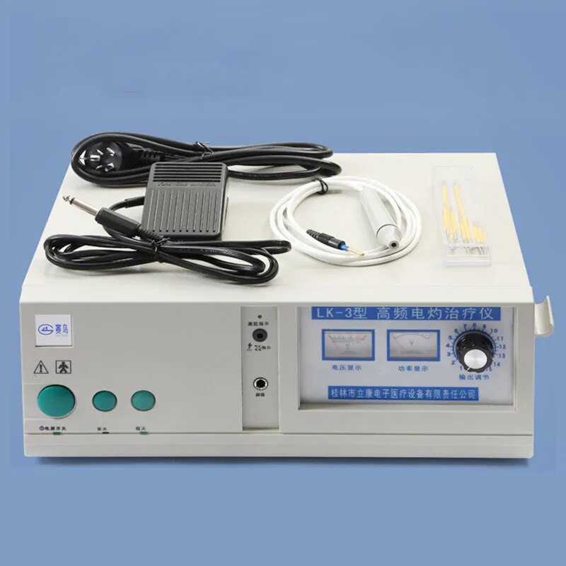 Antarmuka Bahasa Inggris 220V/110V LK-3 Peralatan Terapi Elektrokauter Frekuensi Tinggi Bedah Kosmetik Pisau Listrik Hemostat
