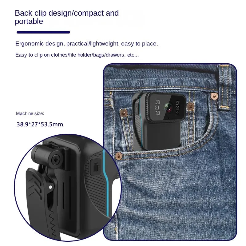 FHD 1080P Mini Action Camera Bärbar WiFi DV Videokamera Loop Recorder Vattentät Night Vision Cam MP4 Video Pocket Body Camcorde