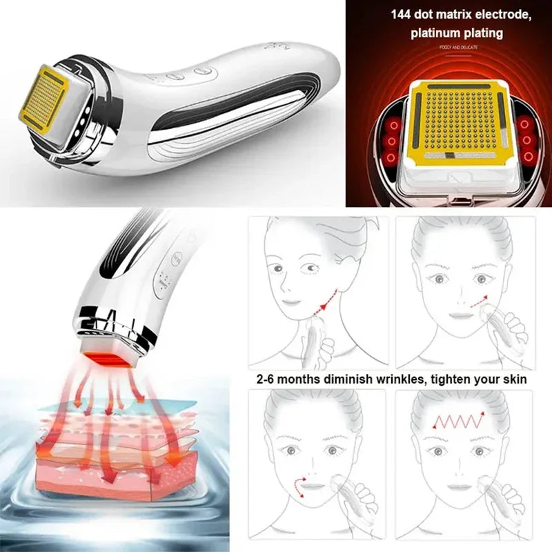 Urządzenie do podnoszenia twarzy częstotliwość radiowa RF napinanie skóry odmładzanie usuwanie zmarszczek masażer twarzy z matrycą punktową uroda zdrowie