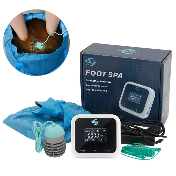 Foot Spa Machine Ion Detox Fotbad Stärk immunitet Eliminera trötthet Förbättra Sovbadkar Array Aqua Cell Ionic Cleanse