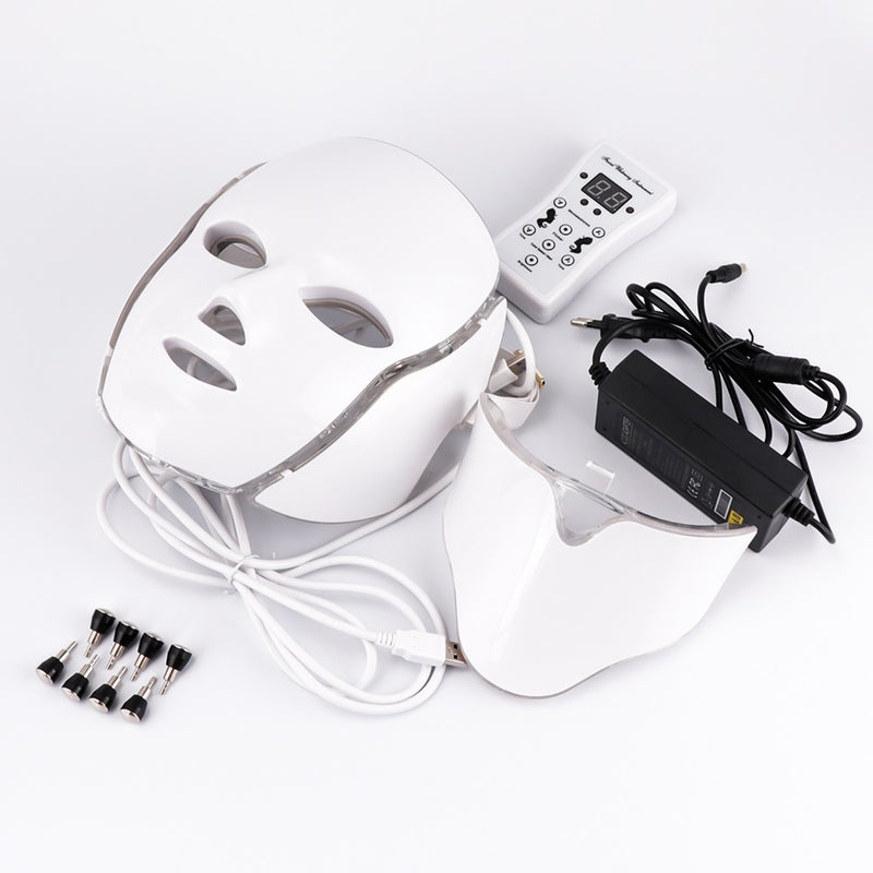 7 Colors Led Facial Mask Led Korean Photon Therapy Face Mask Machine Light Therapy Acne Mask Neck Beauty Led Mask