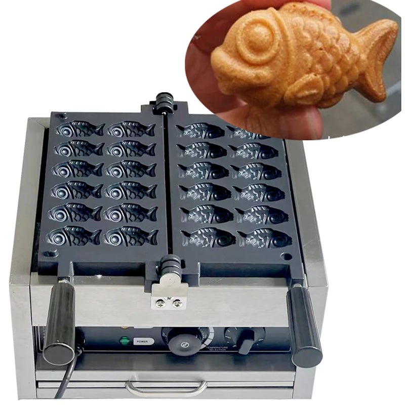 Gcs elétrico/gás tipo 12 mini bolo de peixe 110v 220v máquina de fazer taiyaki peixe dourado máquina de waffle