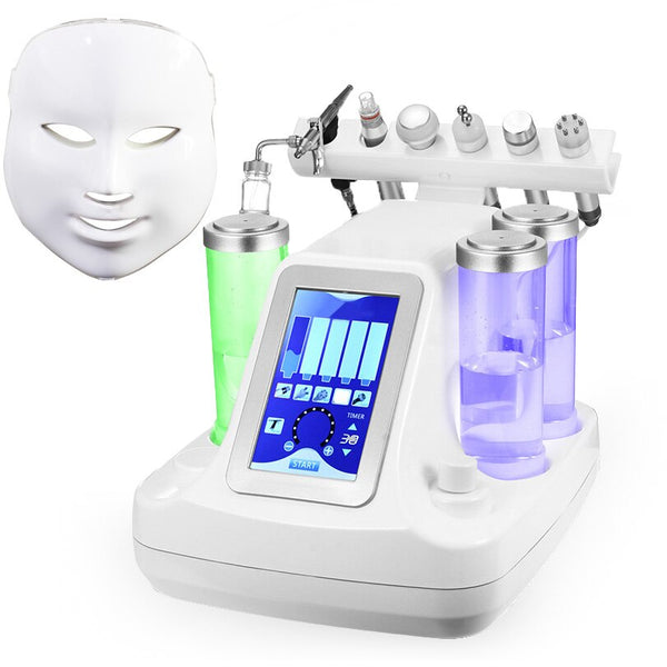 7 진공 얼굴 청소 Dermabrasion Hydra 얼굴 기계 물 산소 제트 껍질 마사지 스킨 케어 머신 RF 미용 장치