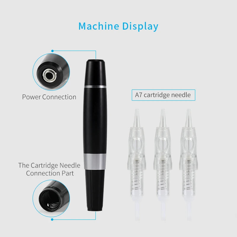 Professionell Permanent Makeup Machine Rotary Tattoo Machine Pen Gun Microblading för ögonbryn Eyeliner Lip PMU Machine Tattoo Kit