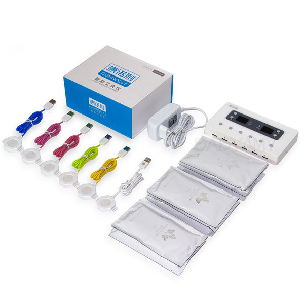 6 Kanaalsuitgang Smart Moxa Elektronische Moxibustion Apparatus Smokeless Moxibusion Acupunctuur Massagetherapie Verwarming Timing