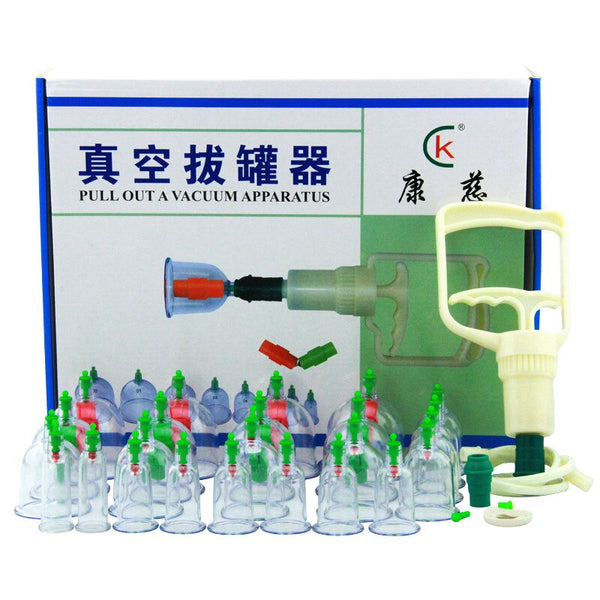 24 cup tanks Chinese vacuum cupping sets magnetic hijama therapy body relax massager for health care