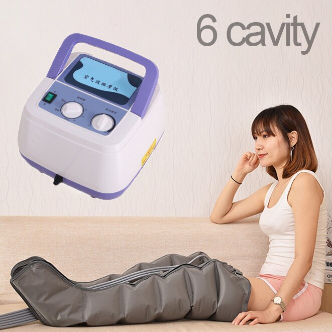 6 Cavity Electric Air Compression Leg Massager Leg Wraps Stovepipe Foot Ankles Calf Massage Machine Relax and lose weight 220V