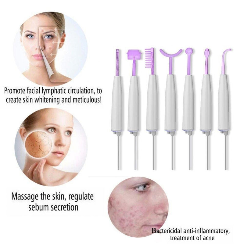 Máquina facial facial de alta frecuencia Terapia de alta frecuencia portátil Piel de apretamiento de la piel Spot de acné Removedor de arrugas Terapia de belleza