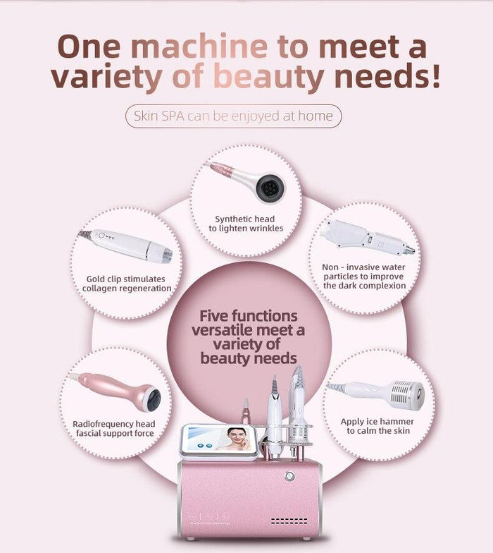 5 in 1 Quantum Hydro-Optical Facial Beauty Apparatus Skin RF Lifting