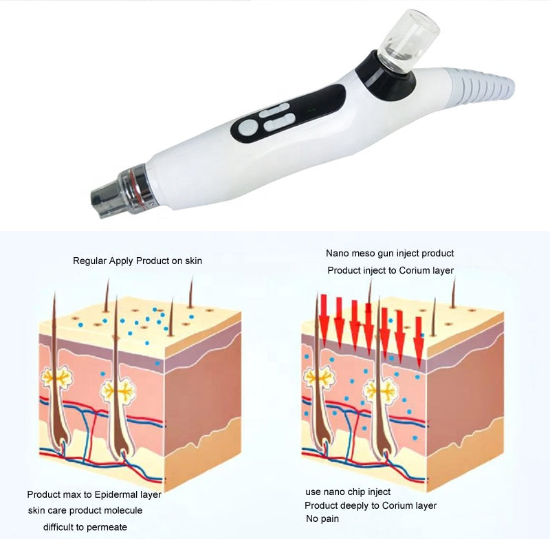 Meso Mesotherapy Gun Injector EMS Microneedle RF Machine