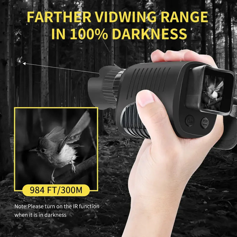Dispositivo de visão noturna infravermelha hd r7 zoom 5x telescópio monocular digital 1080p câmera externa com dia e noite dupla utilização para caça