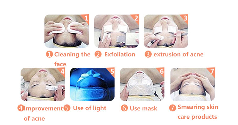 Máquina profissional de máscara facial com luz led pdt, 7 cores, acne, clareamento facial, rejuvenescimento da pele, terapia de luz