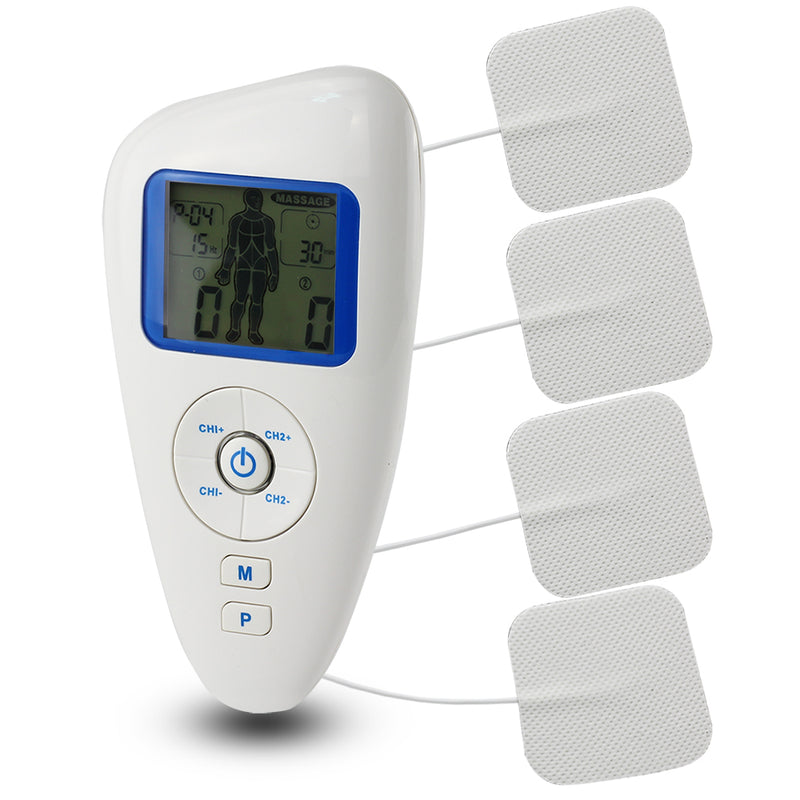 Doble TENS EMS MÁQUINA 70 Programas Dispositivo de terapia de baja frecuencia digital Estimulador muscular eléctrico Masajeador Tens