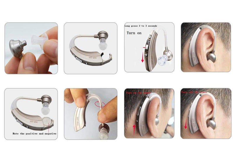 Bezprzewodowy 4 tryb pomocy słuchu Przenośne mini trwałe redukcja szumów Cyfrowy aparat słuchowy ucha pomoc dla osób starszych