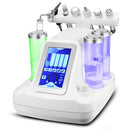 6 em 1 máquina de limpeza de rosto a vácuo hidro dermoabrasão água oxigênio jato casca máquina para aspirador de poros máquina de massagem facial 220 v