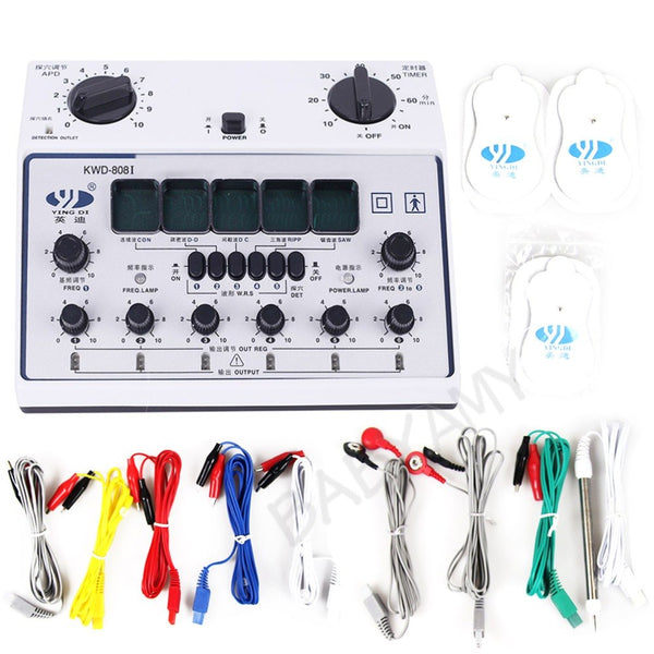 YingDi KWD808-I 6 canaux Patch de sortie Stimulateur d'acupuncture électrique Machine KWD808 I KWD-808 I KWD 808 I Masseur de stimulation électronique Soins