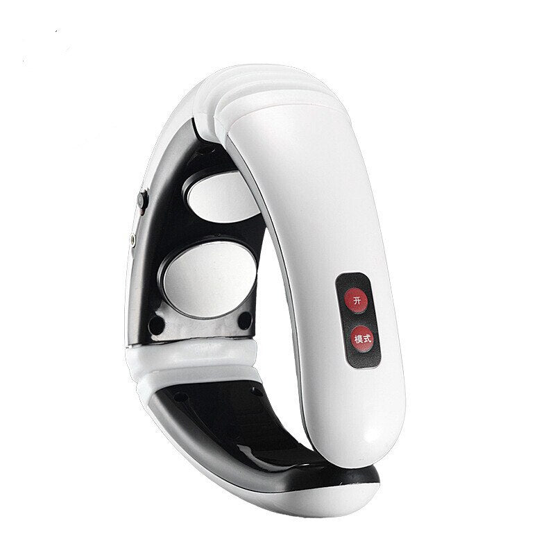 6 Mode Electric Pulse Back and Neck Massager Far Infrared Heating Pain Relief Tool Health Care Relaxation 16 strength