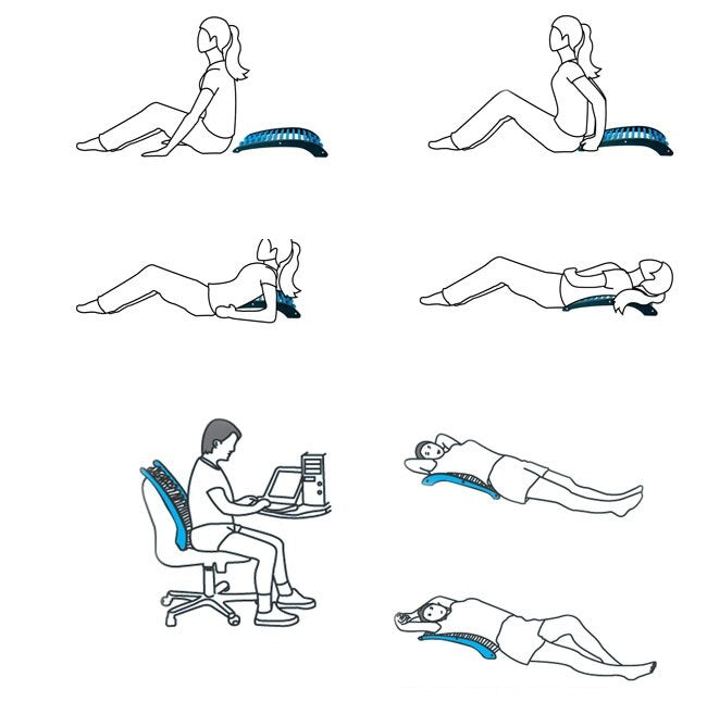 Magic Stretcher Fitness Lumbar Support Stretch Equipment Kembali Massager Relaksasi Mate Sakit Spinal Melegakan Strain Otot Lumbar