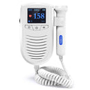 3MHz ficka Prenatal fosterdoppler LCD-skärm Kurvor och siffror Babypulsmätare fosterhjärtstetoskop Externt ljud