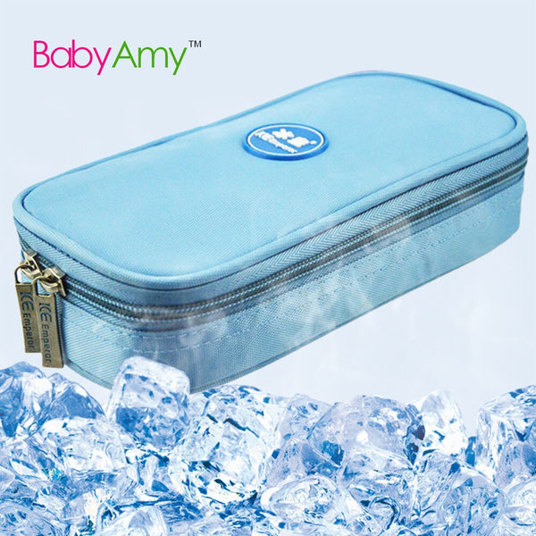 Insulin colder box. Diabetes Travel mini portable insulin cooler storage bag 4pcs refrigerant Temperature displayed