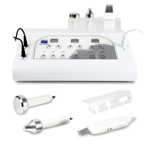 جهاز تنظيف فائق 2 في 1 ونظام الموجات الصوتية الفائق متعدد الوظائف ، جهاز تنظيف البشرة بالموجات فوق الصوتية ، يعمل على تنعيم التجاعيد وتبييض البشرة