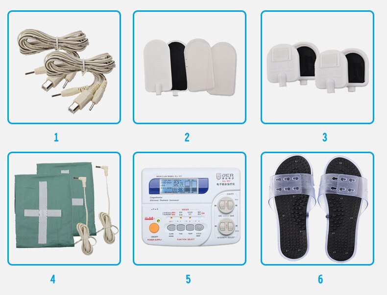 EA-F737D Electro Acupuncture Stimulator Muscular Massaging Far Infrared Therapy Machine Foot Massage Magnetic therapy Slippers
