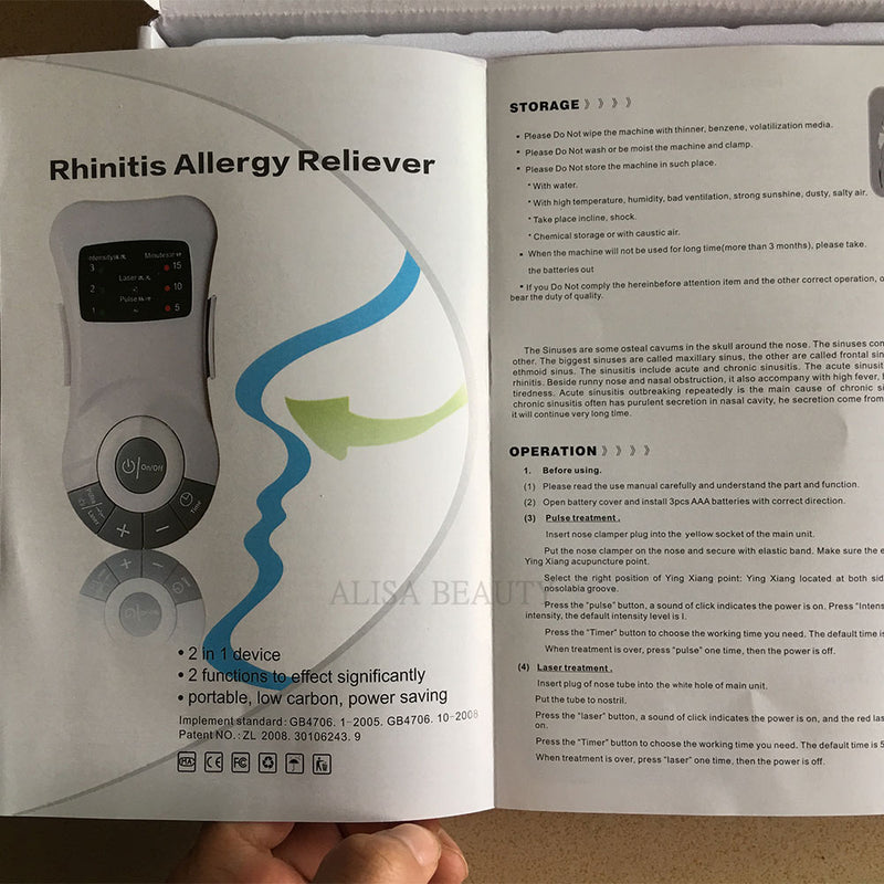 Оригинальный аппарат для лечения ринита, средство от аллергии, низкочастотный лазер, устройство для лечения сенной лихорадки, синусита, уход за носом