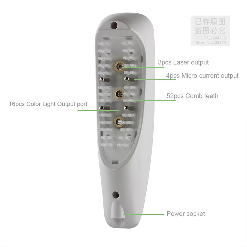 Laser Comb Treatment Fast Activate Hair Follicles Hair Regrowth Micro Current Scalp Massage Instrument for Thinning Hair