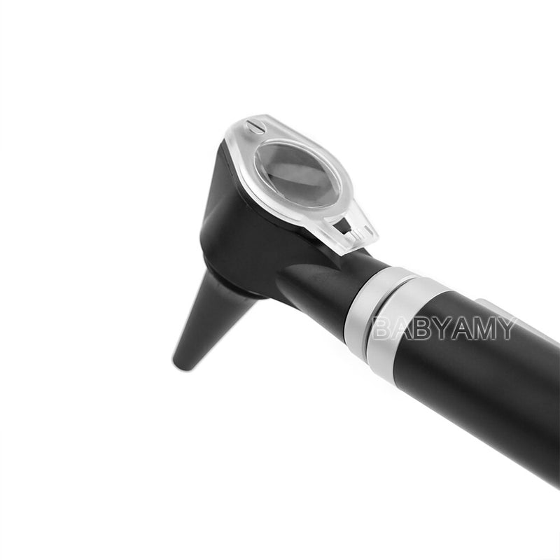 Professionellt diagnostiskt brett fält öronvård Fiberoptiskt otoskop LED Pocket Otoskop innehåller nu 8 huvuden