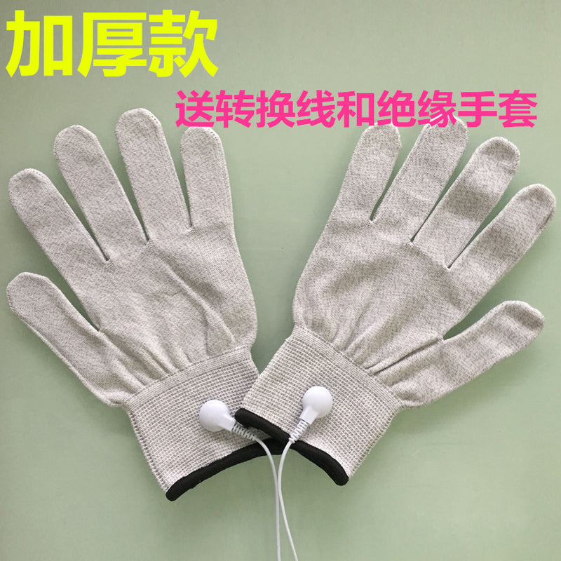 BIO Hud Ansiktslyftning &amp; Elmagi Terapeutisk apparat skönhet Handskar TENS EMS Massagehandskar 2 mm stift