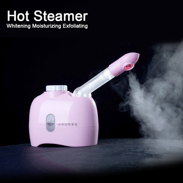 Hot Steam ozon Ansiktsångare Ansiktsspruta Vaporizer Skönhetssalong Hudvårdsinstrument Maskin Whitening Fuktgivande