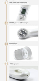 Instrumento de limpieza de vibración ultrasónica multifuncional LED RF Terapia de fotones EMS ION MÁSTERAPIA MÁQUINA DE BELLEZA