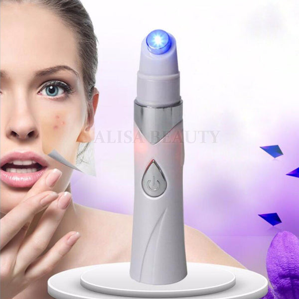 Anti acne caneta azul terapia luz acne laser caneta facial cuidado pele apertando poros encolhimento anti-rugas instrumento de beleza