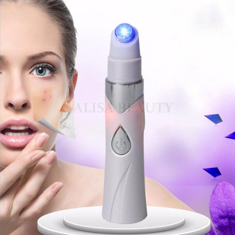 Anti acne caneta azul terapia luz acne laser caneta facial cuidado pele apertando poros encolhimento anti-rugas instrumento de beleza