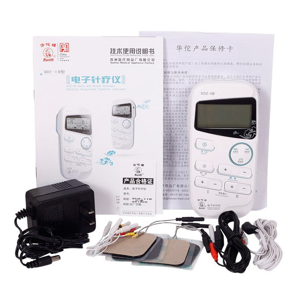 Hwato SDZ-IIB estimulador de acupuntura portátil instrumento de electroacupuntura estimulador nervioso electrónico de 2 canales