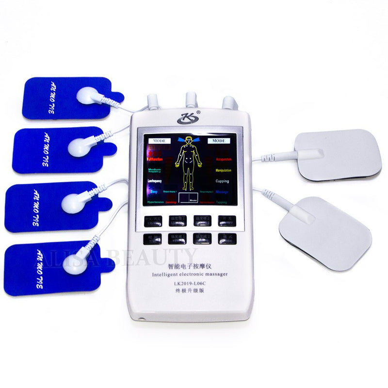 10 Modes Tens Machine Unit 3 channel Pain Relief Pulse Massage EMS Acupuncture Muscle Stimulation Meridian Therapeutic Apparatus
