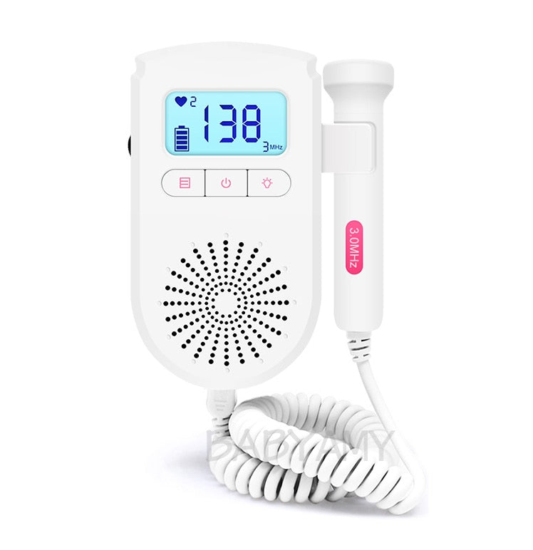 Monitor Denyut Jantung Prenatal Doppler Janin Ultrasonik Hamil Portabel LCD USG Doppler Bayi 3Mhz