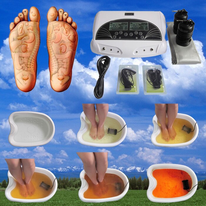 Подвійна іонна очисна детоксионна машина Ionic Detox Foot Spa Salon Spa Aqua Cell Cellse Spa машина для ванни