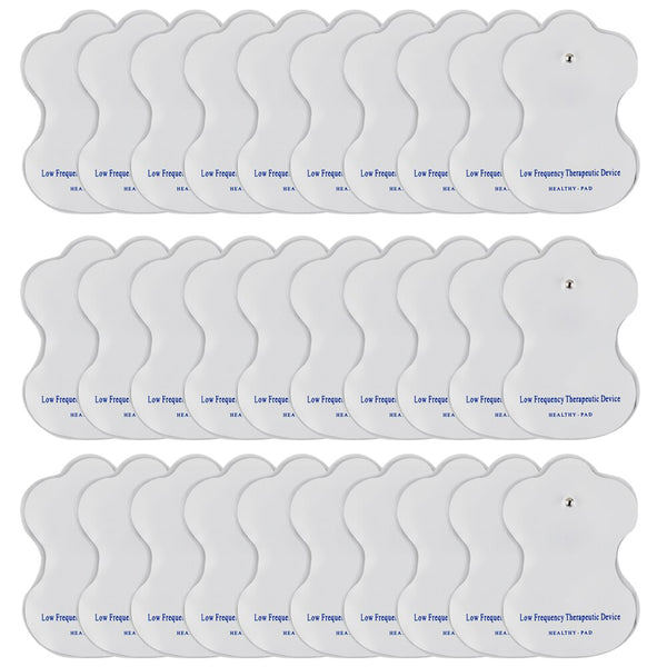 30pcs Blanco Pads de electrodos para TENS Acupuntura Máquina de terapia digital Herramientas de masajeador
