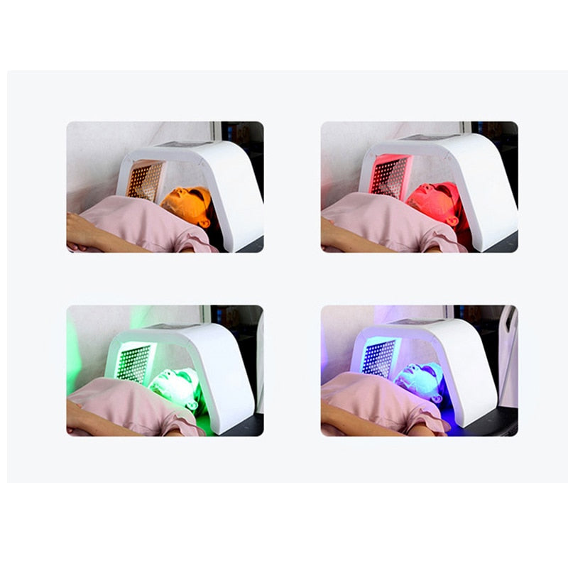Máquina profissional de máscara facial com luz led pdt, 7 cores, acne, clareamento facial, rejuvenescimento da pele, terapia de luz